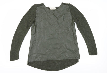 Womens UK Size L Zara Green Pullover Jumper