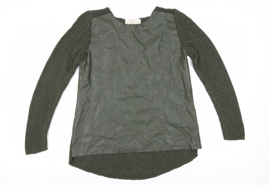 Womens UK Size L Zara Green Pullover Jumper