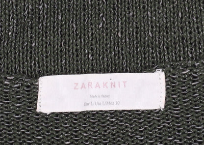 Womens UK Size L Zara Green Pullover Jumper