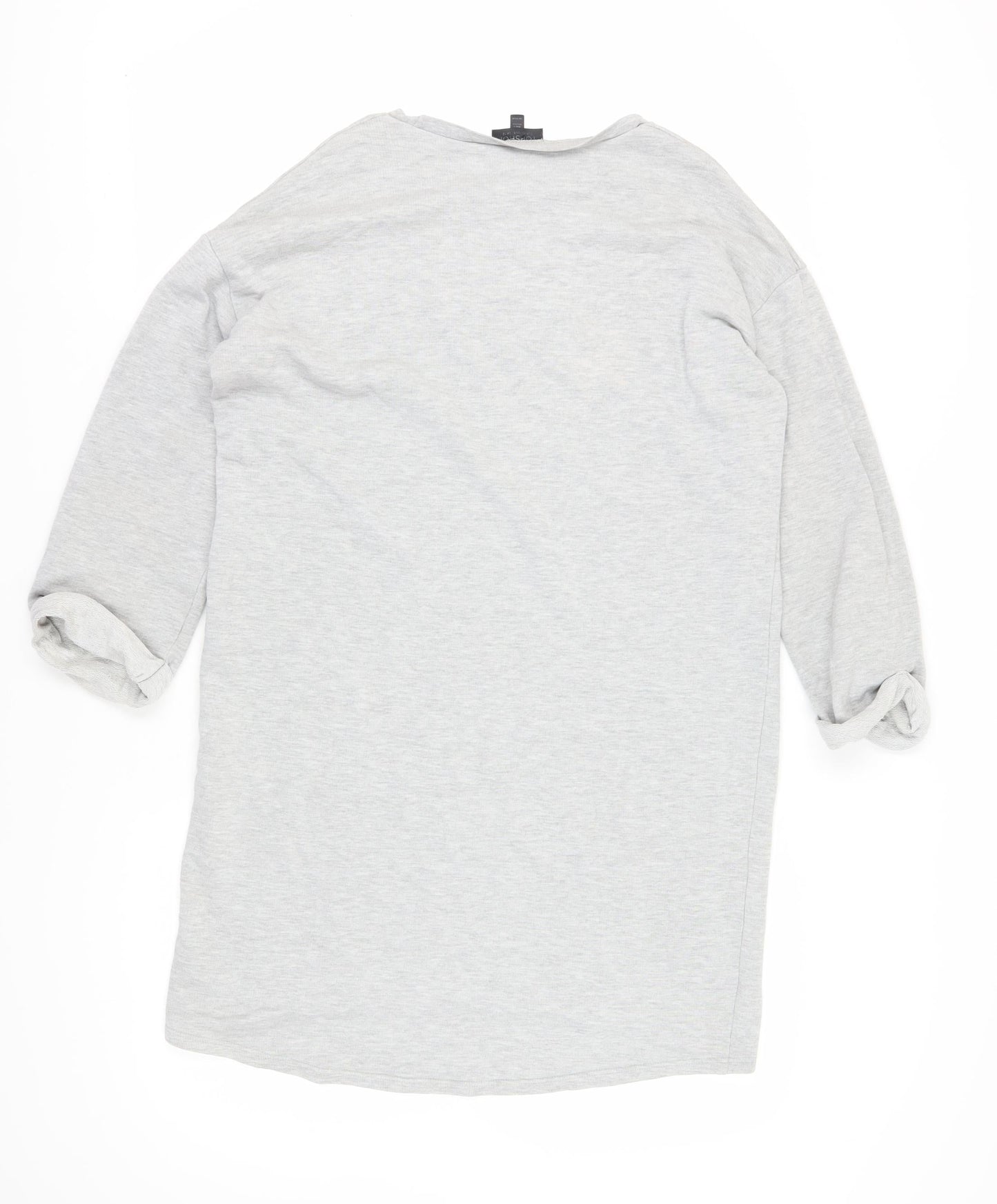 Topshop Women's Grey T-Shirt Dress Size 12