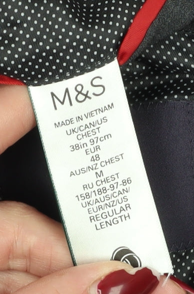 Mens UK Size 38 Marks and Spencer Regular Grey Suit Jacket