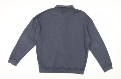 Topman Men's Blue Henley Sweatshirt Size S