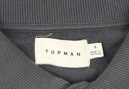 Topman Men's Blue Henley Sweatshirt Size S