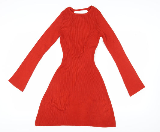 ASOS DESIGN Women's Red Fit & Flare Dress Size 6