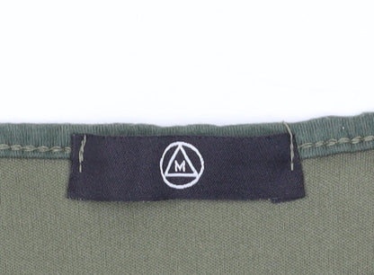 Womens UK Size 8 Missguided Green Cropped Blouse