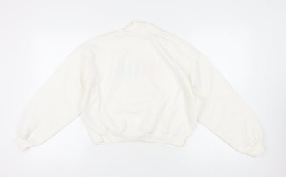 H&M Divided Women's White Pullover Sweatshirt S