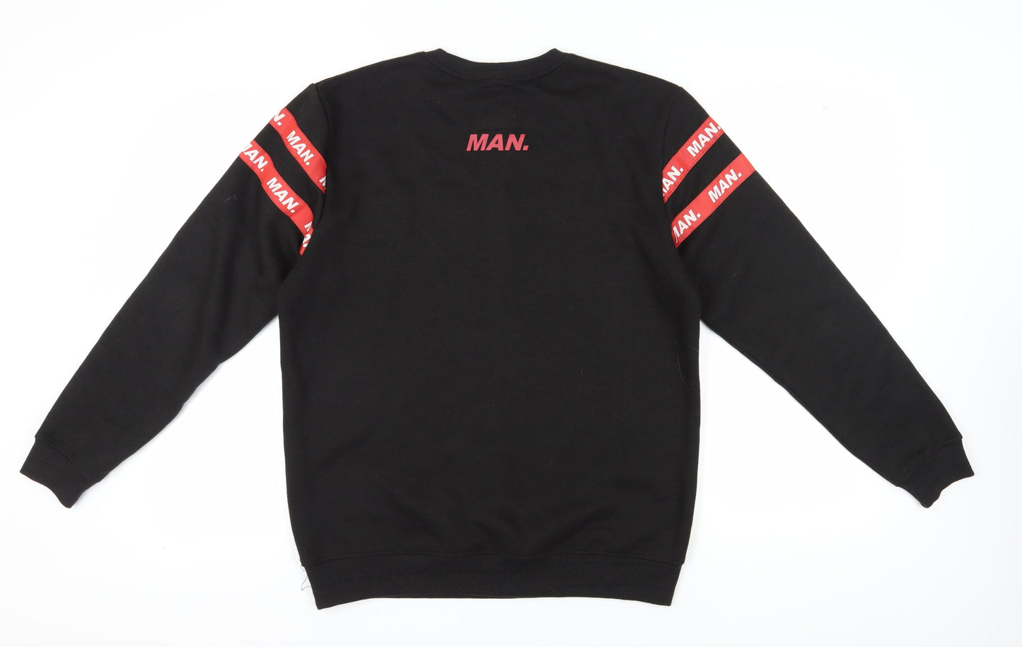 Mens UK Size M boohooMAN Black Pullover Sweatshirt