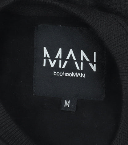 Mens UK Size M boohooMAN Black Pullover Sweatshirt