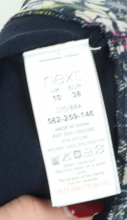 Womens UK Size 10 NEXT Blue Tunic Blouse
