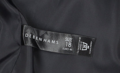 Debenhams Women's Black Sheath Dress Size 18