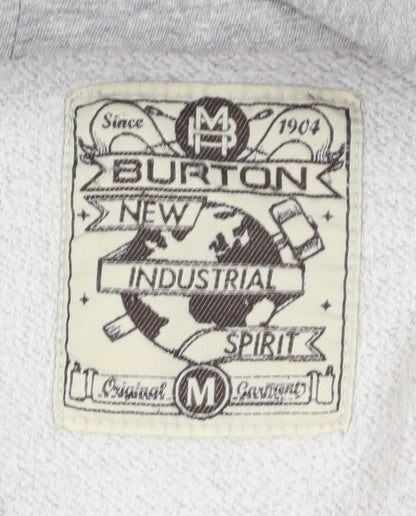 Mens UK Size M Burton Grey Pullover Hoodie