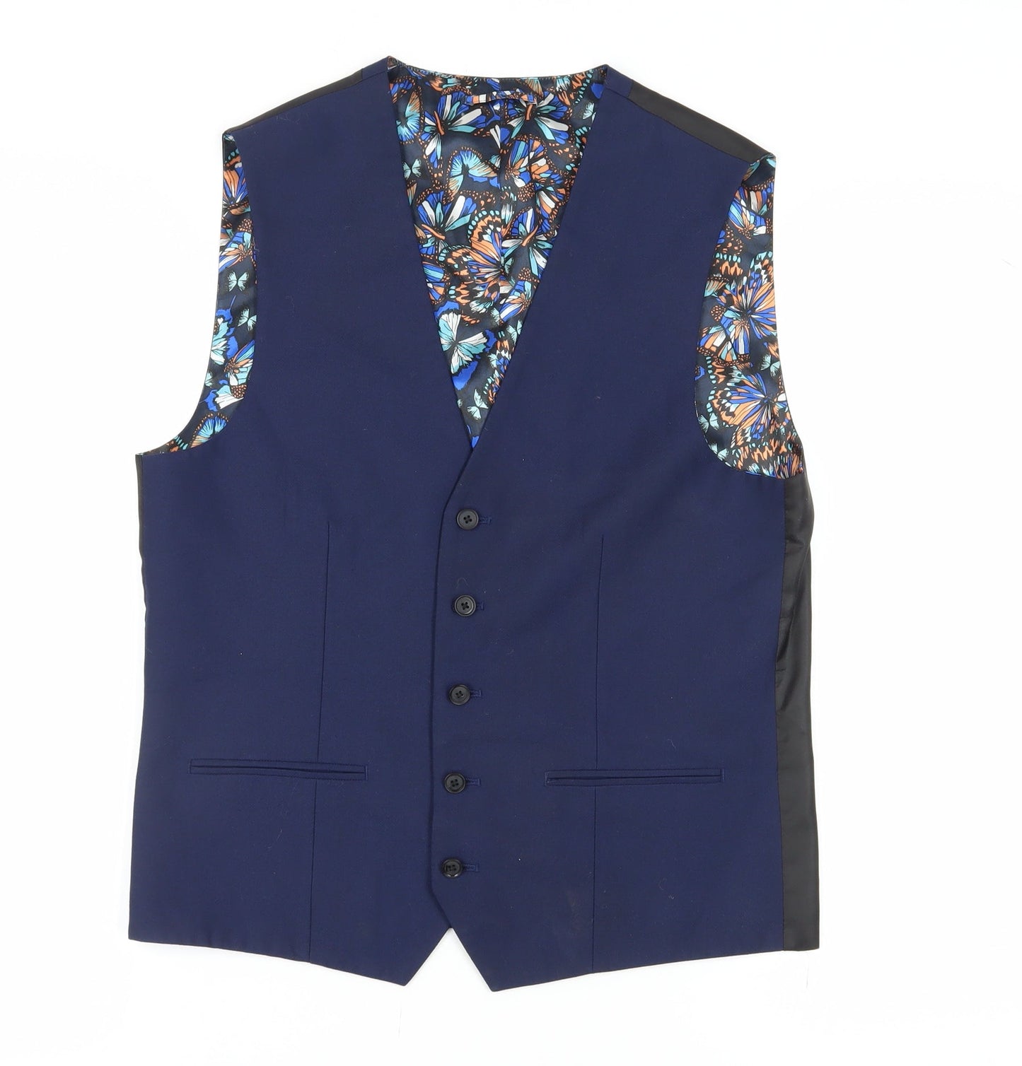 Mens UK Size 40 NEXT Regular Blue Suit Waistcoat