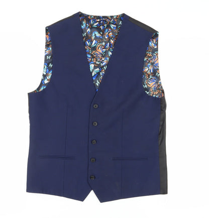 Mens UK Size 40 NEXT Regular Blue Suit Waistcoat