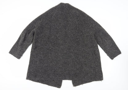 Womens UK Size S Zara Grey Cardigan Jumper