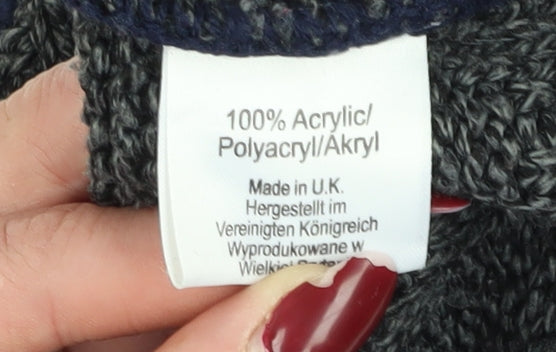 Frederik Anderson Copenhagen Men’s Grey Fair Isle Jumper S