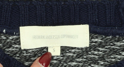 Frederik Anderson Copenhagen Men’s Grey Fair Isle Jumper S