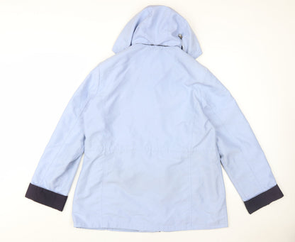 Womens UK Size M BM Blue Rain Coat