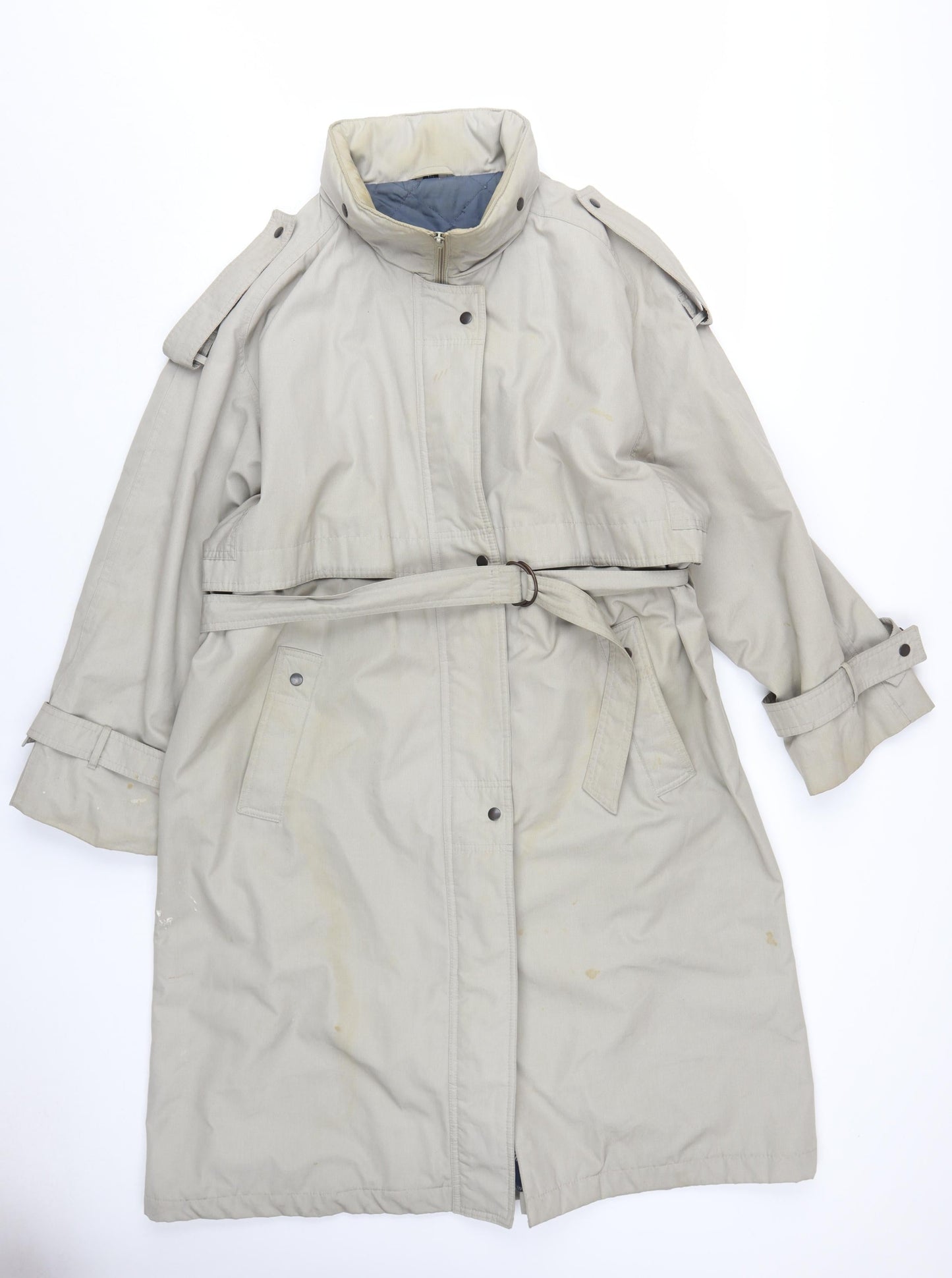 C&A Women's Beige Trench Coat, Size 18, Classic Style