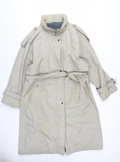 C&A Women's Beige Trench Coat, Size 18, Classic Style