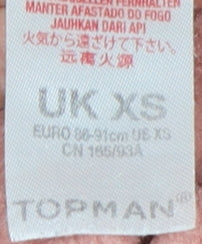 Topman Men's Pink Hoodie XS, Pullover, Hooded, Cotton Blend