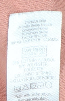 Topman Men's Pink Hoodie XS, Pullover, Hooded, Cotton Blend