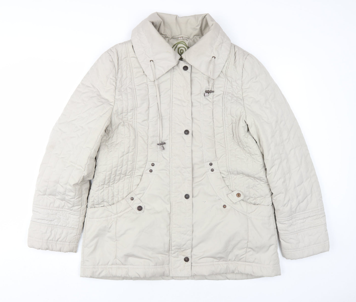 Womens UK Size M anna rose Beige Quilted Coat