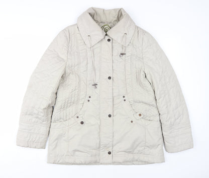 Womens UK Size M anna rose Beige Quilted Coat