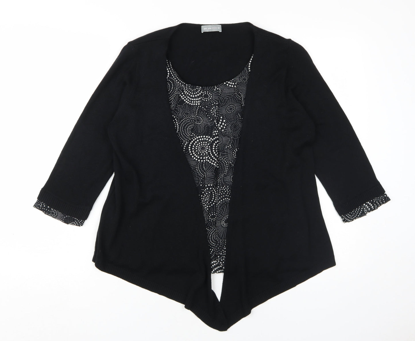Womens UK Size 14 Marks and Spencer Black Cardigan Jumper