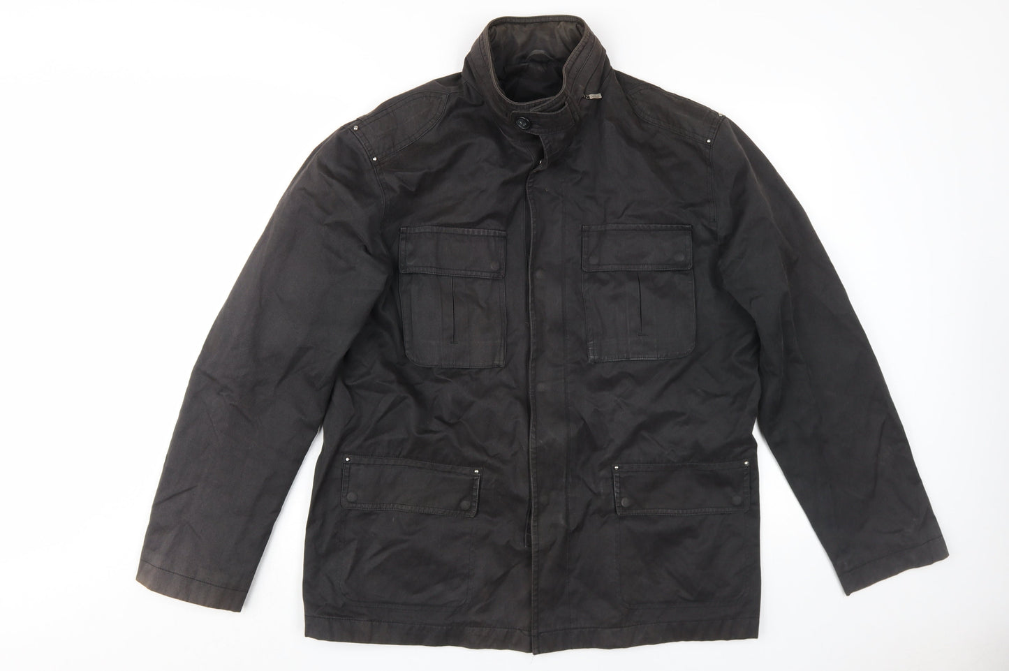 Mens UK Size L SIMONI Black Military Jacket