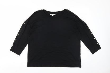 Rose+Olive Women's Black Basic T-Shirt Size L
