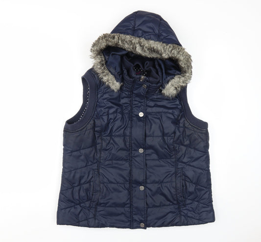 Womens UK Size L Marks and Spencer Blue Puffer Jacket