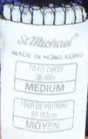 St Michael Men's Colourblock Polo, Size M, Long Sleeve