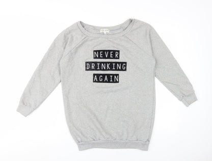 In The Style Grey Women M/L Pullover Sweatshirt
