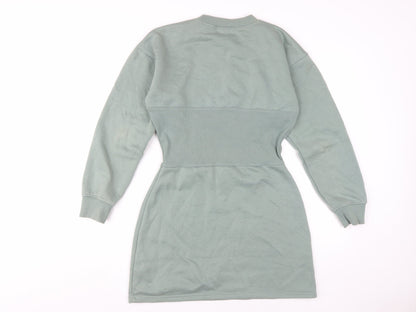 Missguided Women's Green Shift Mini Dress, Size 8, Casual Style