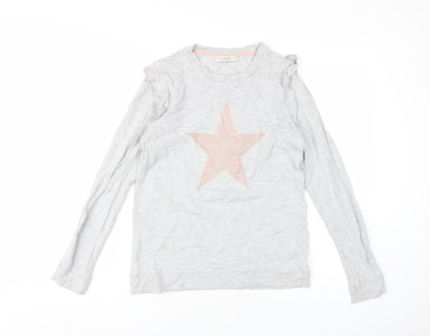 Womens UK Size XS Oasis Grey Basic T-Shirt