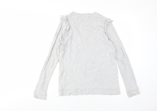 Womens UK Size XS Oasis Grey Basic T-Shirt
