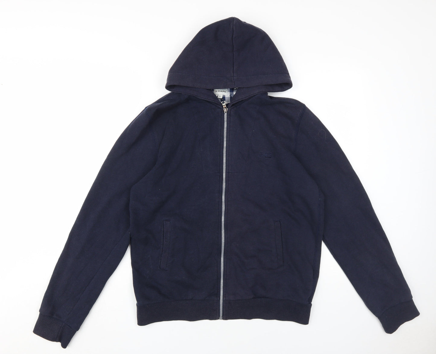 X-CAPE Men's Blue Full Zip Hoodie, Size L