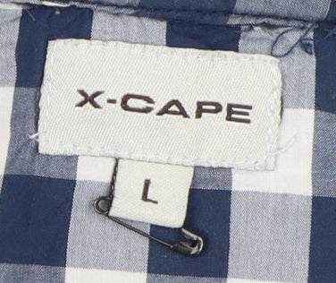 X-CAPE Men's Blue Full Zip Hoodie, Size L