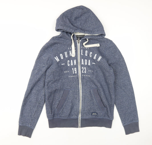 Mens UK Size S NEXT Blue Full Zip Hoodie