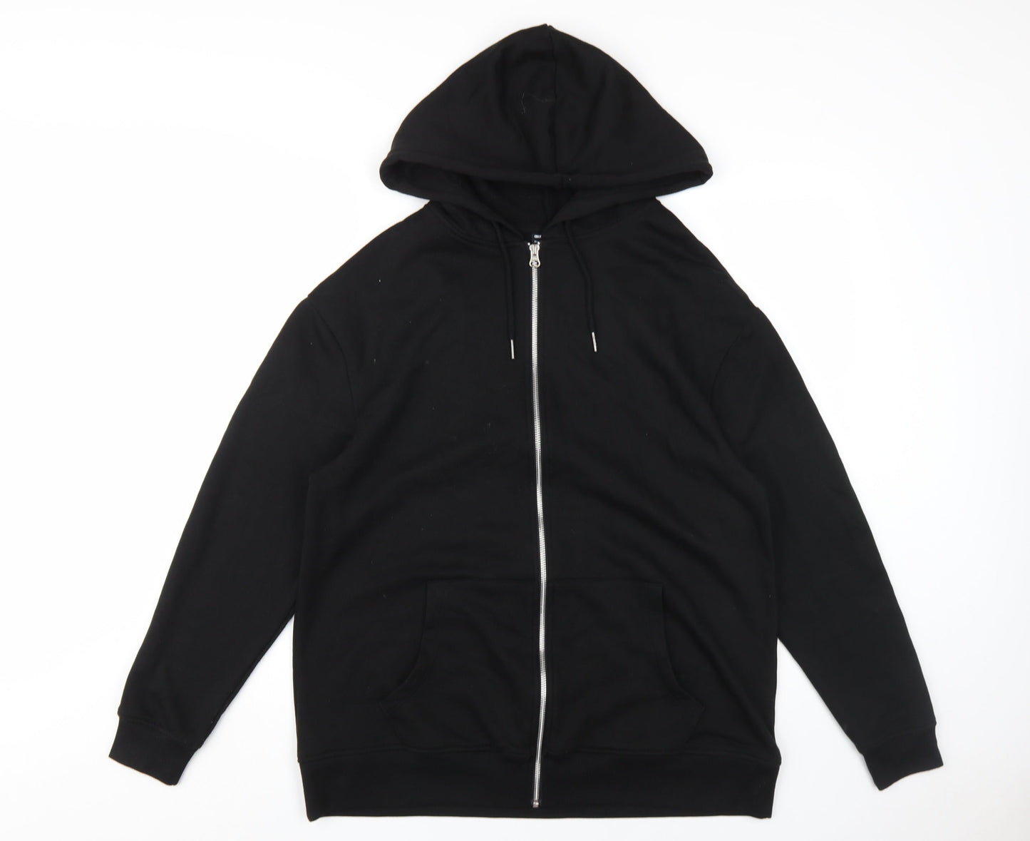 Womens UK Size 8 ASOS DESIGN Black Full Zip Hoodie