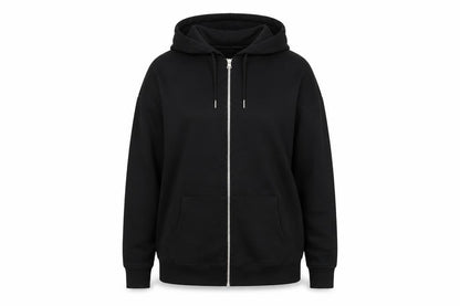 Womens UK Size 8 ASOS DESIGN Black Full Zip Hoodie