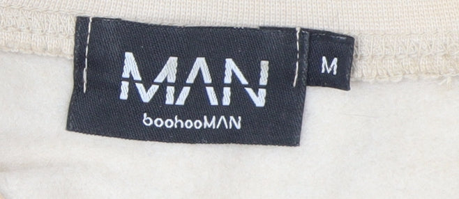 Mens UK Size M boohooMAN Beige Pullover Sweatshirt
