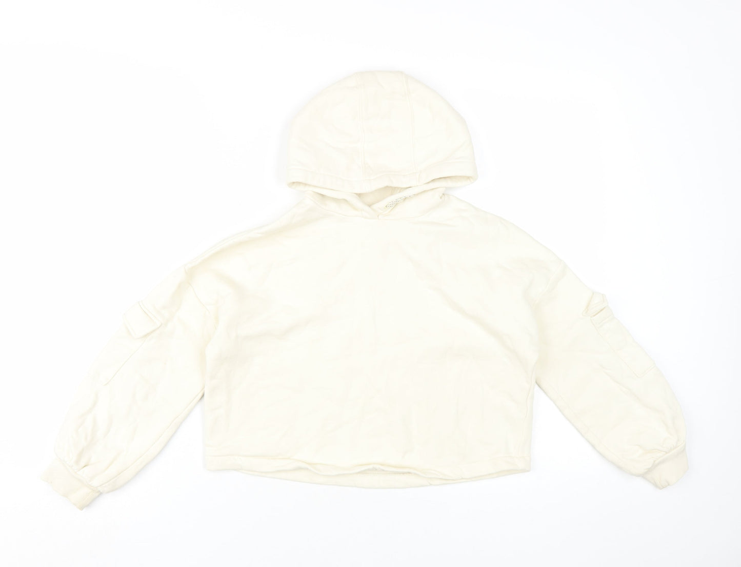 Marks and Spencer Girls Ivory Pullover Hoodie 9-10 Years