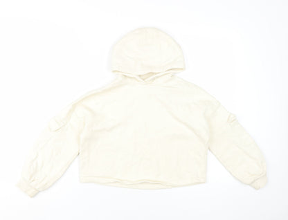 Marks and Spencer Girls Ivory Pullover Hoodie 9-10 Years