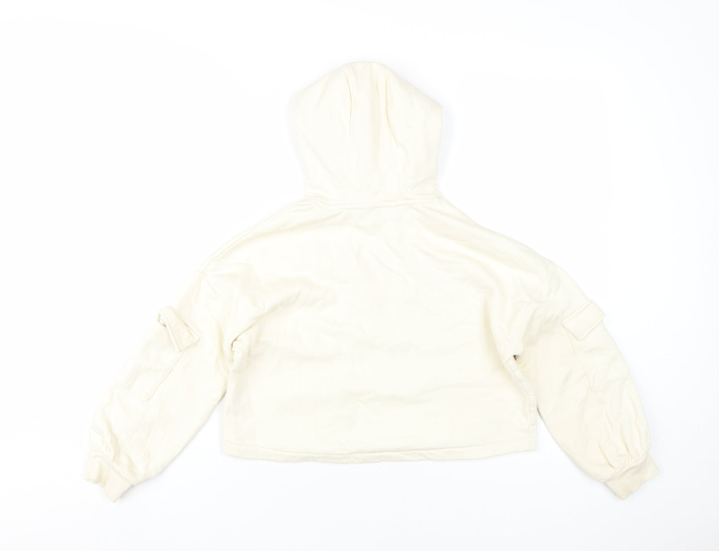 Marks and Spencer Girls Ivory Pullover Hoodie 9-10 Years