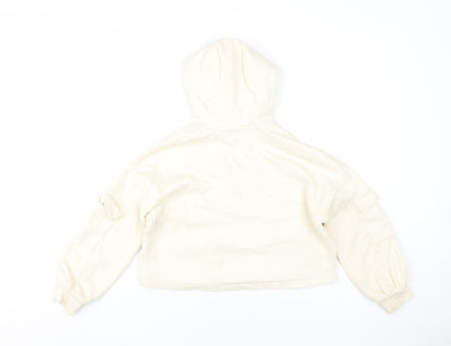 Marks and Spencer Girls Ivory Pullover Hoodie 9-10 Years