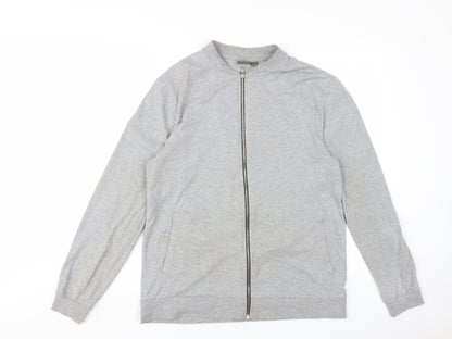 ASOS Men’s Grey Bomber Jacket L - Casual Full Zip