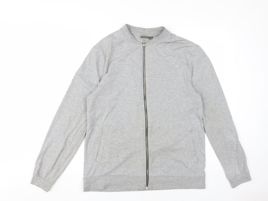 ASOS Men’s Grey Bomber Jacket L - Casual Full Zip