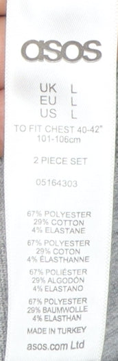 ASOS Men’s Grey Bomber Jacket L - Casual Full Zip