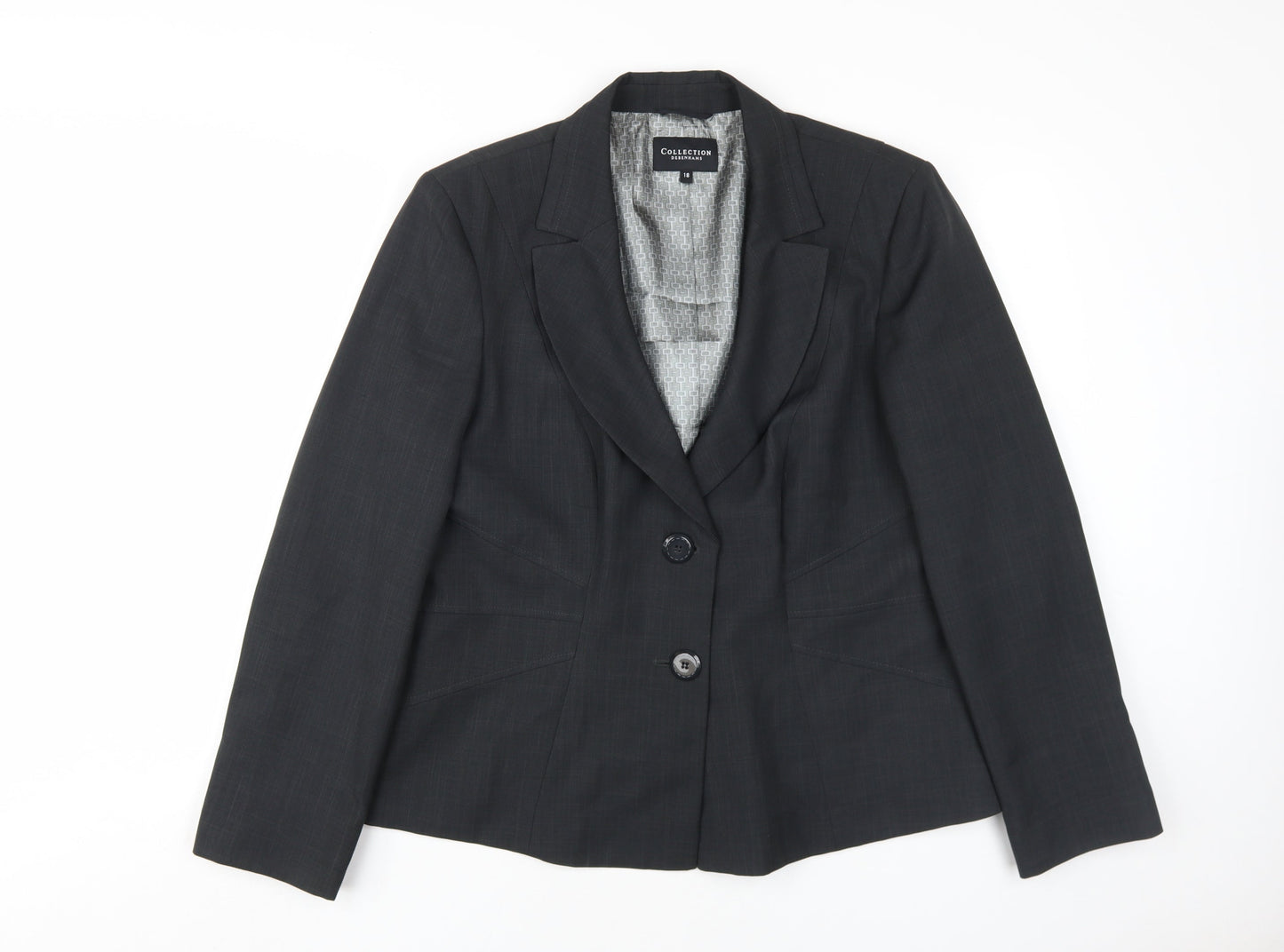 Debenhams Women's Black Blazer, Size 18, Regular Fit